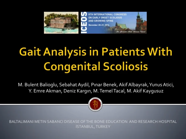 Gait Analysis in Patients With Congenital Scoliosis