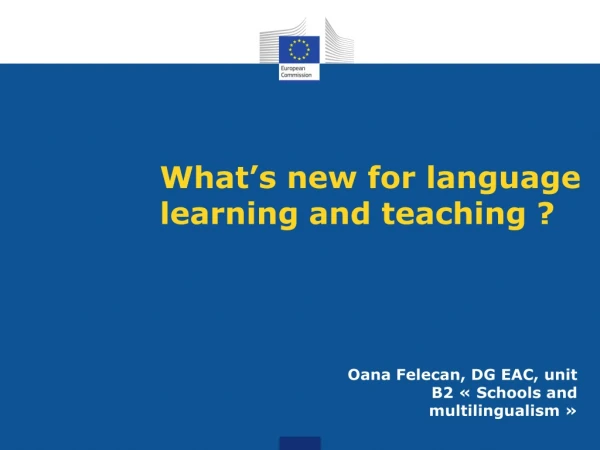 What’s new for language learning and teaching ?