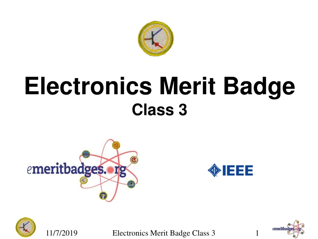 electronics merit badge class 3