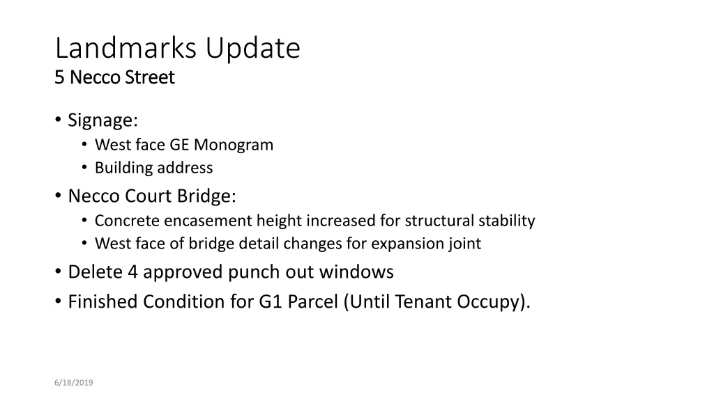 landmarks update 5 necco street