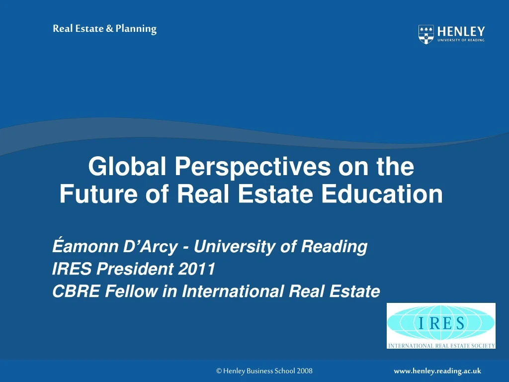 global perspectives on the future of real estate