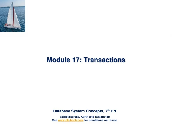 Module 17: Transactions