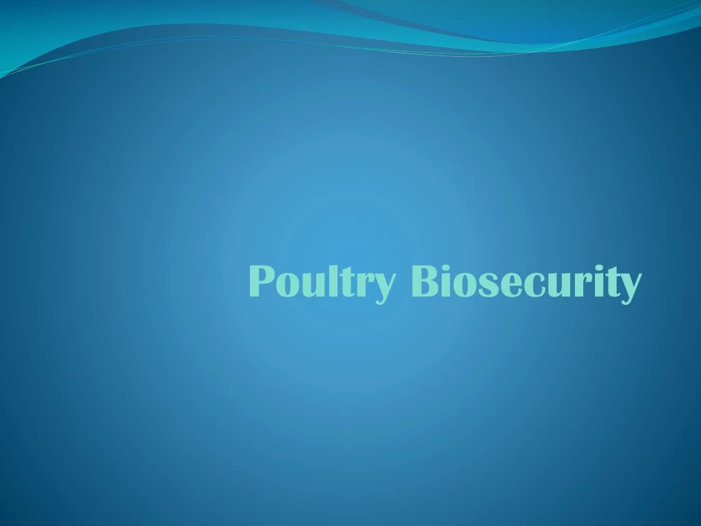 poultry biosecurity