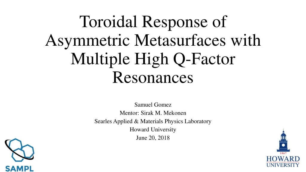 toroidal response of asymmetric metasurfaces with multiple high q factor resonances