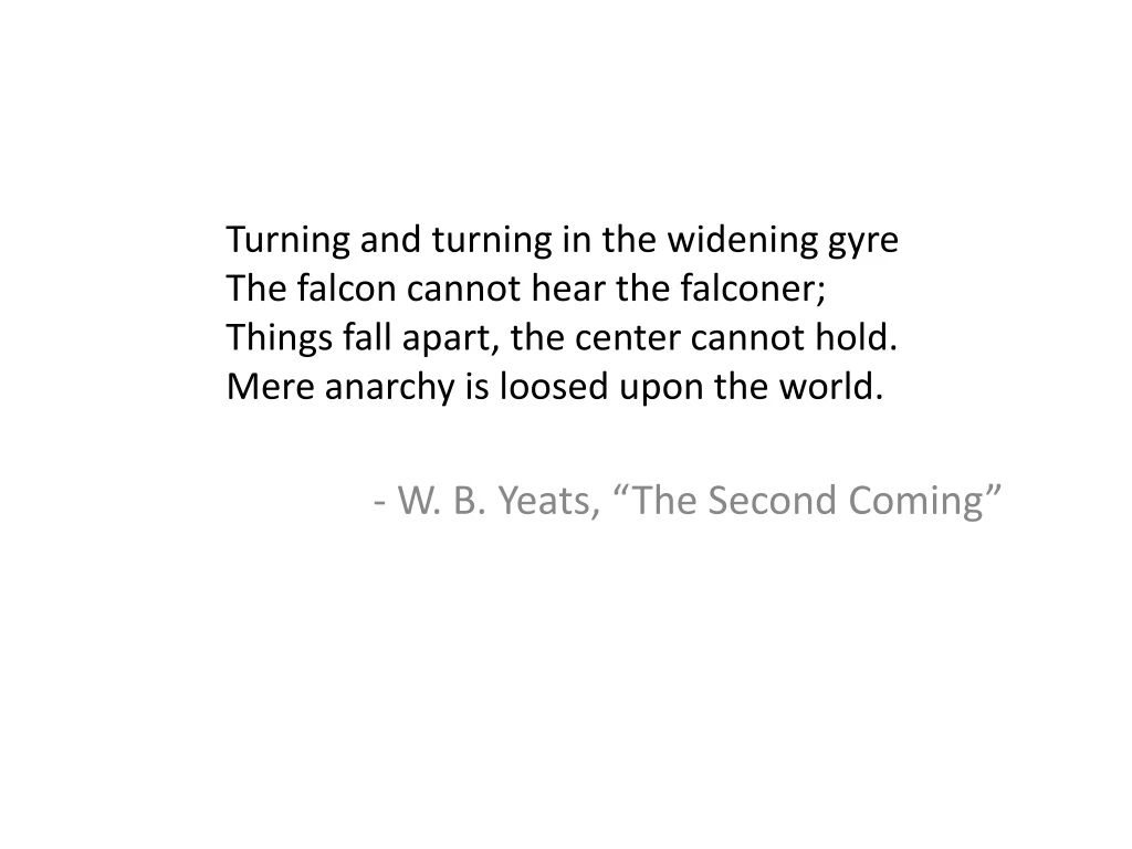 w b yeats the second coming