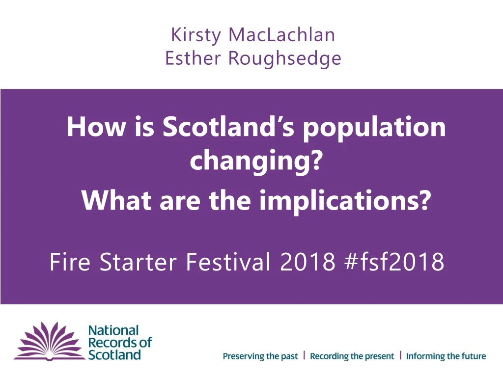 how is scotland s population changing what