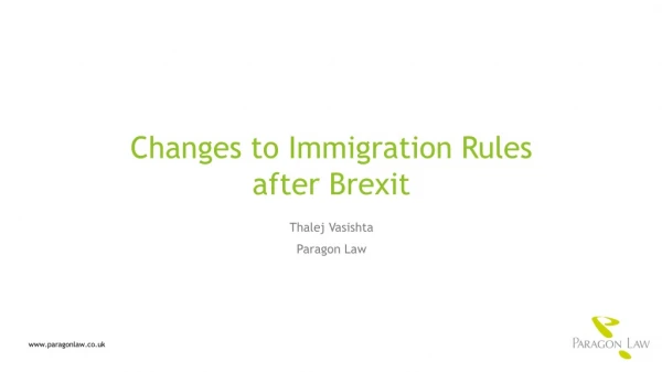 Changes to Immigration Rules after Brexit