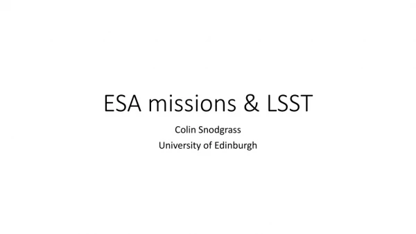 ESA missions &amp; LSST