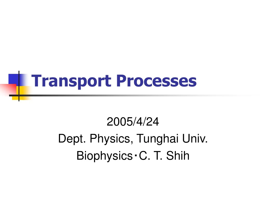 transport processes