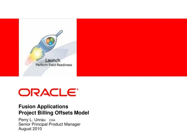 Fusion Applications Project Billing Offsets Model