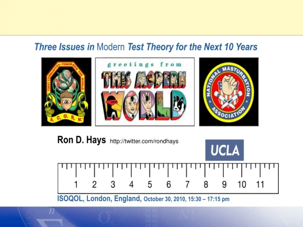 Three Issues in Modern Test Theory for the Next 10 Years