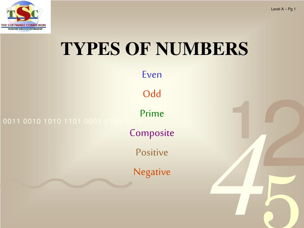 types of numbers