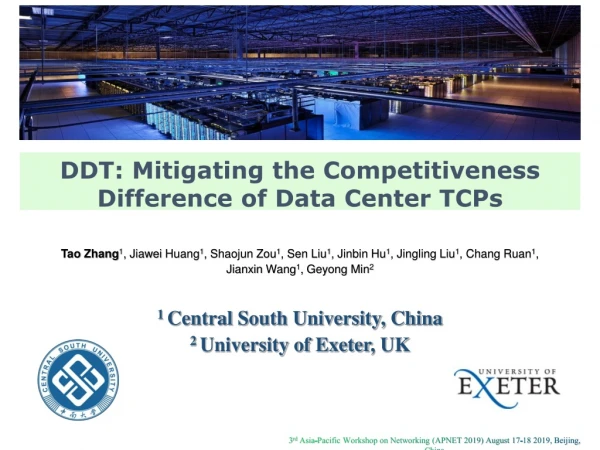 DDT: Mitigating the Competitiveness Difference of Data Center TCPs