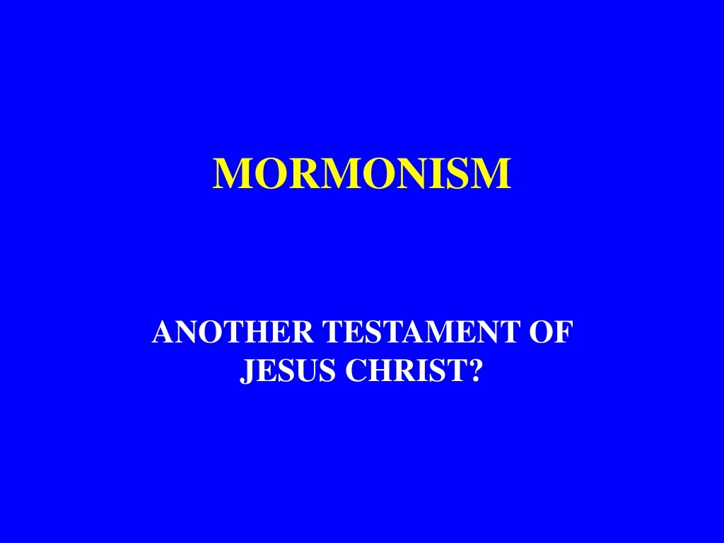 mormonism