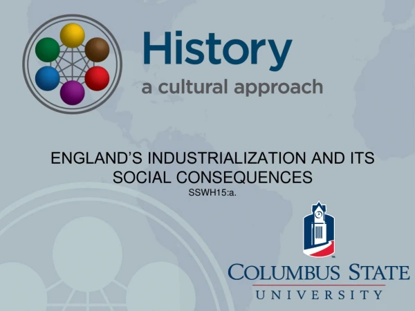 ENGLAND’S INDUSTRIALIZATION AND ITS SOCIAL CONSEQUENCES SSWH15:a .