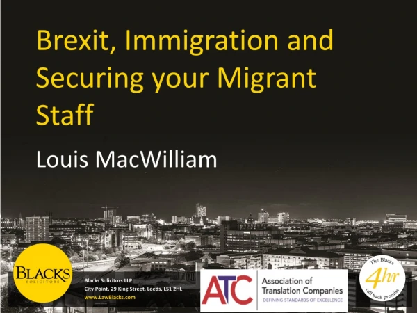 Brexit, Immigration and Securing your Migrant Staff