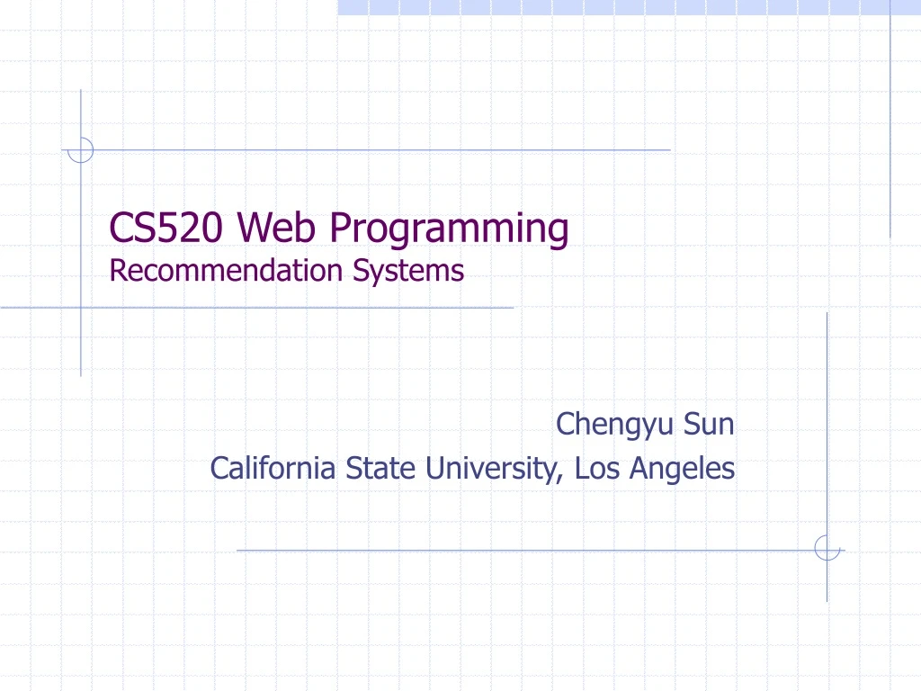 cs520 web programming recommendation systems