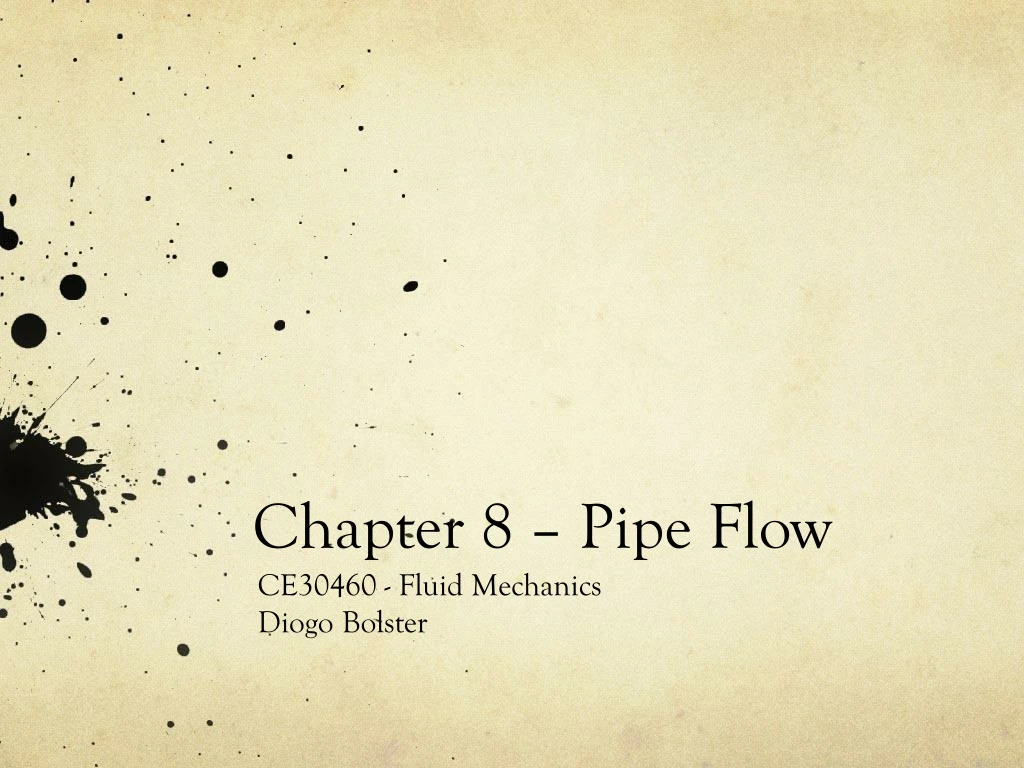 chapter 8 pipe flow