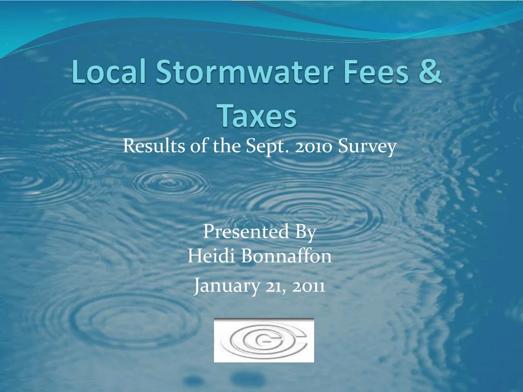local stormwater fees taxes