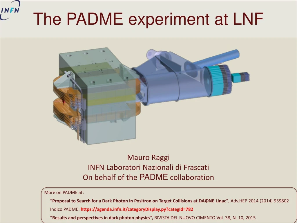 the padme experiment at lnf