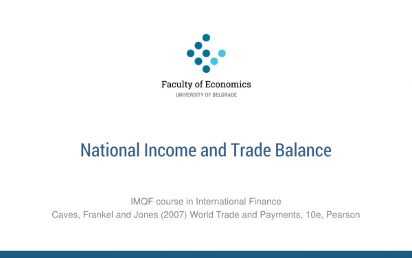 National Income and Trade Balance