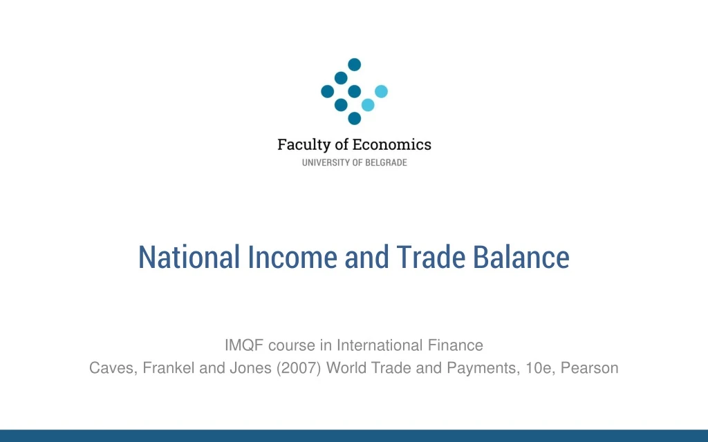 national income and trade balance