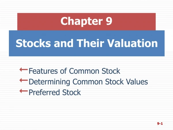 Stocks and Their Valuation