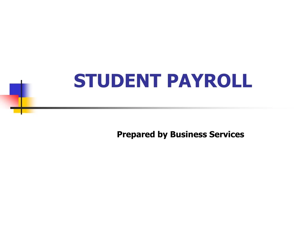 student payroll