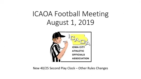 ICAOA Football Meeting August 1, 2019