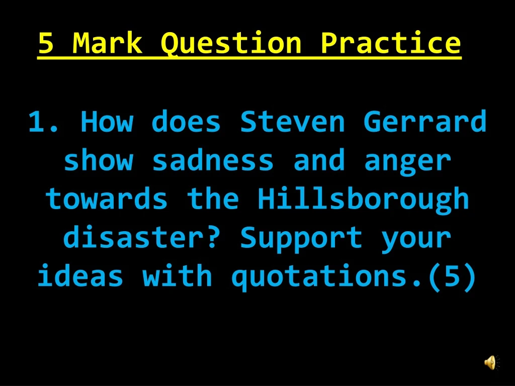 5 mark question practice
