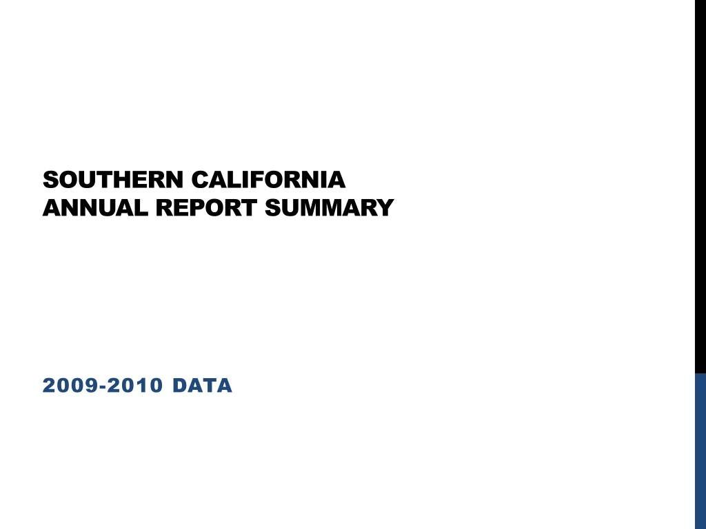 southern california annual report summary