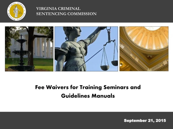 Fee Waivers for Training Seminars and Guidelines Manuals