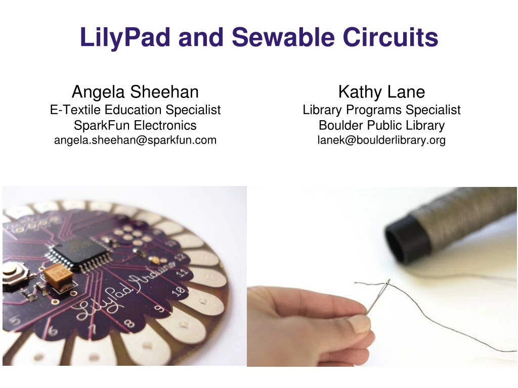 lilypad and sewable circuits