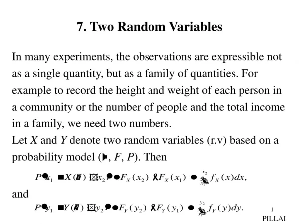 7. Two Random Variables