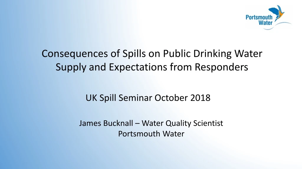 consequences of spills on public drinking water