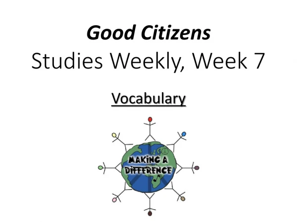 Studies Weekly, Week 7
