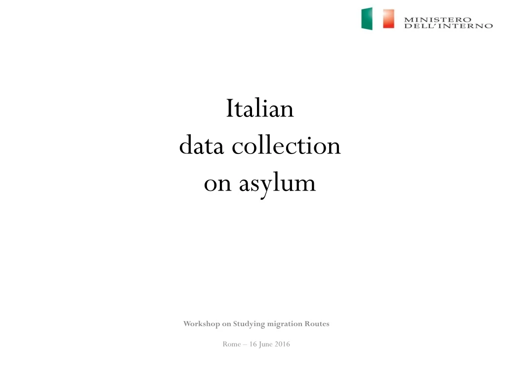 italian data collection on asylum