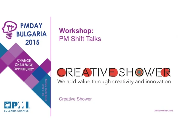 Workshop: PM Shift Talks