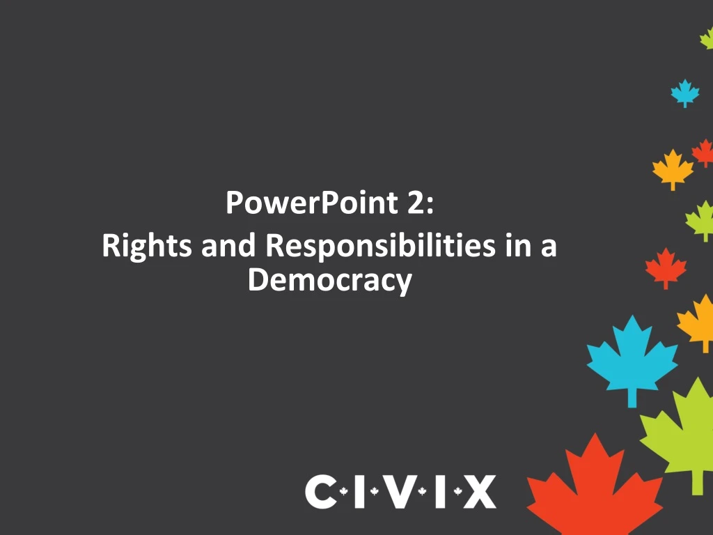 powerpoint 2 rights and responsibilities in a democracy