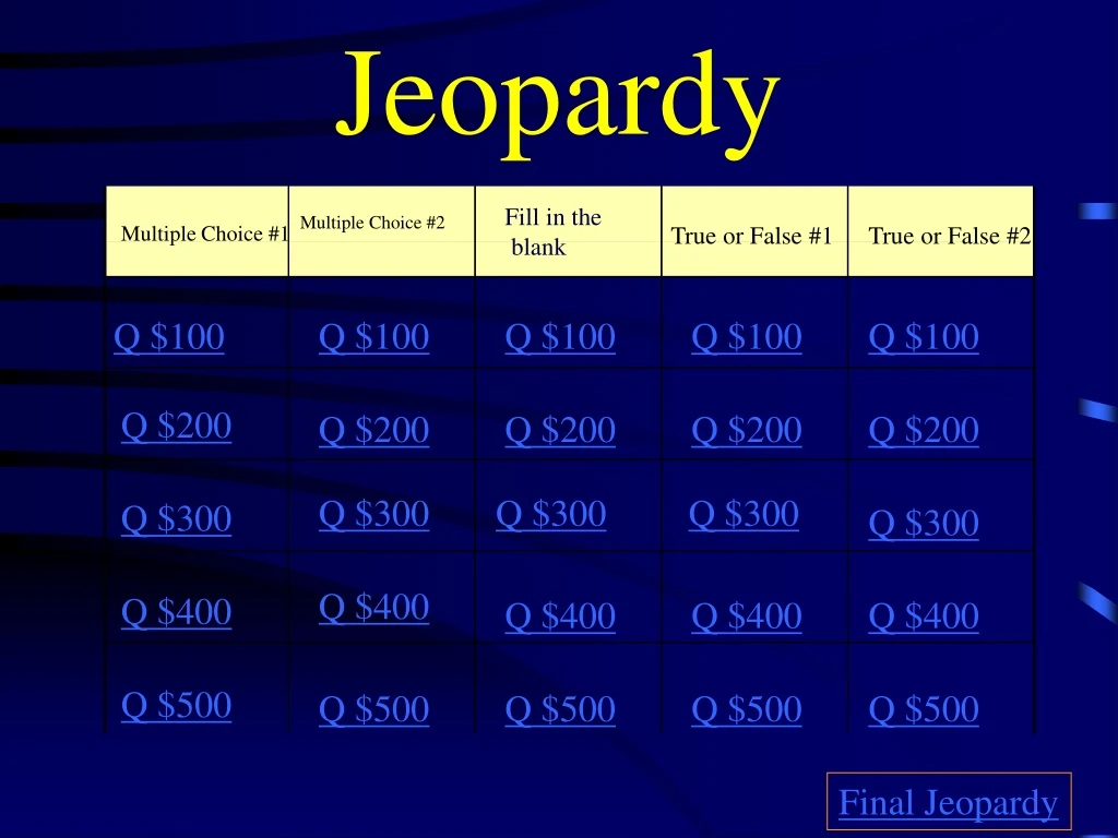 jeopardy