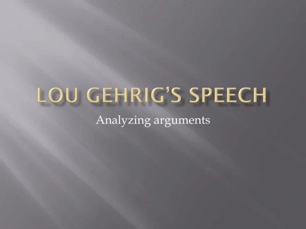 Lou Gehrig’s Speech