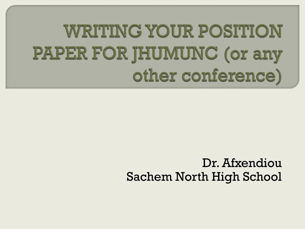 writing your position paper for jhumunc or any other conference