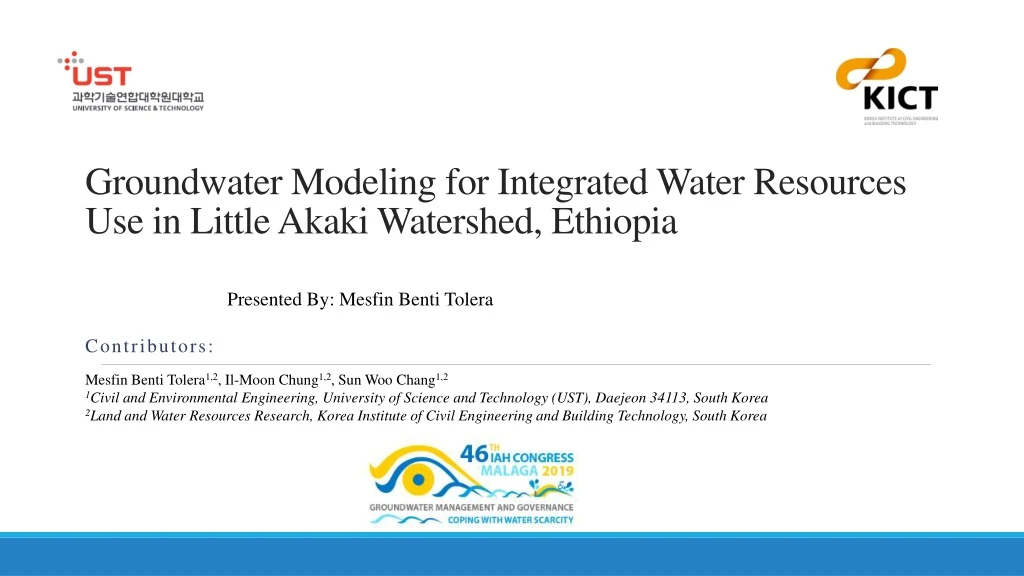 groundwater modeling for integrated water resources use in little akaki watershed ethiopia