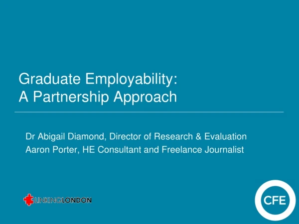 Graduate Employability: A Partnership Approach