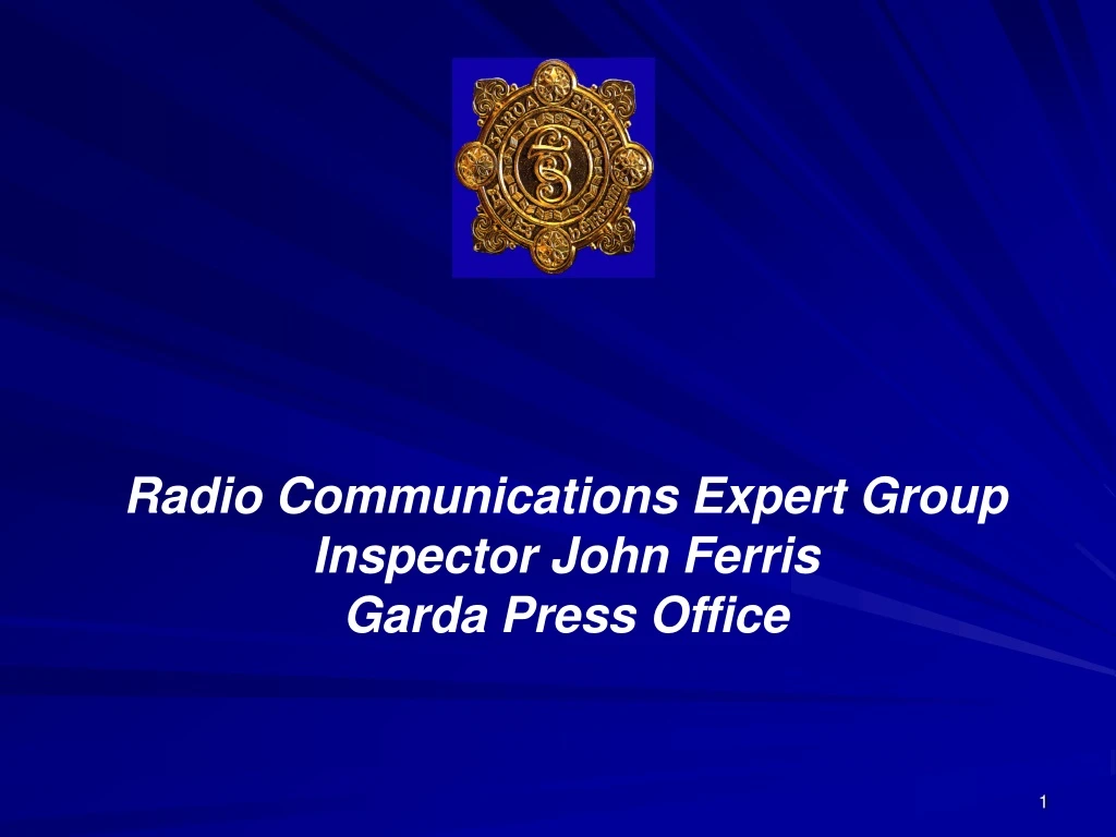radio communications expert group inspector john