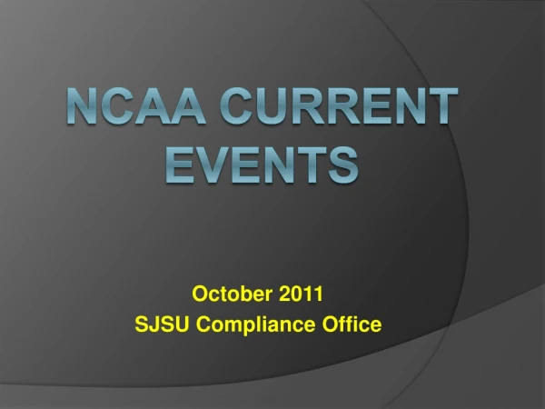 NCAA Current EVENTs