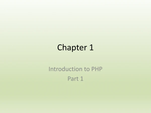 Chapter 1