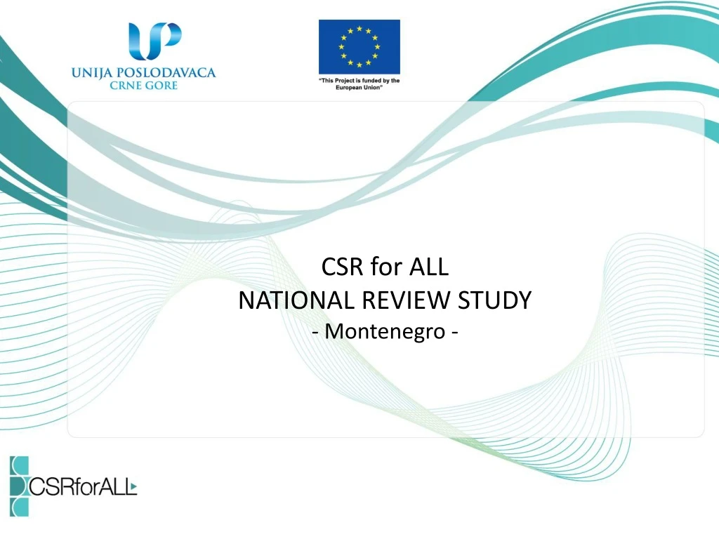 csr for all national review study montenegro