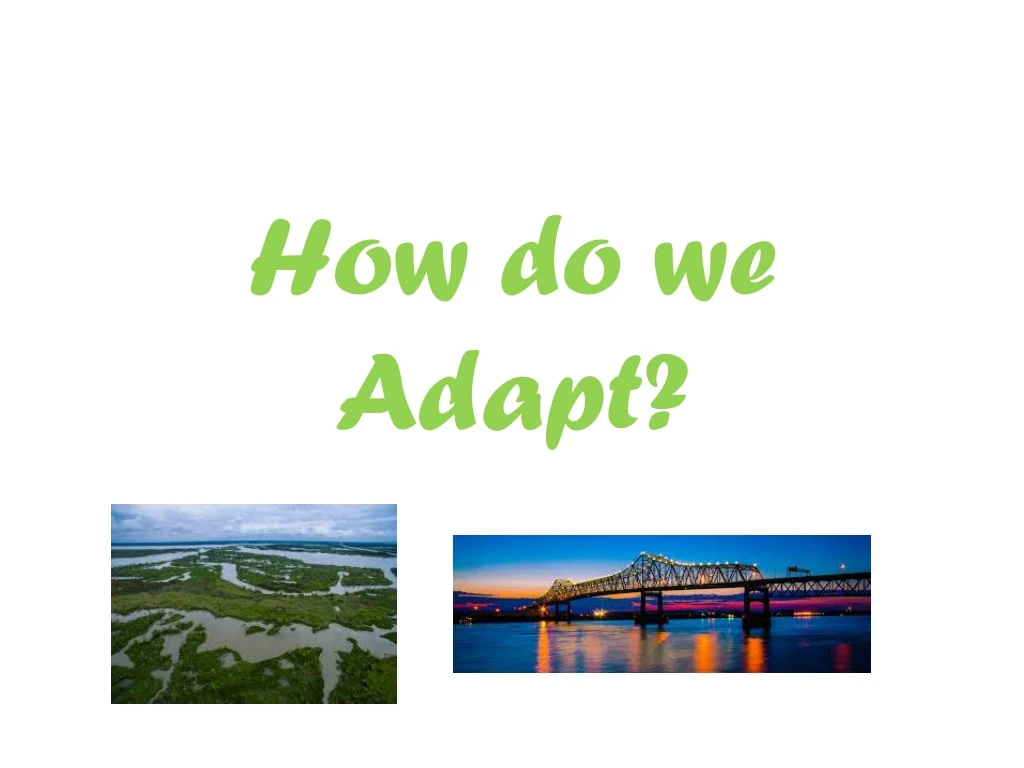how do we adapt