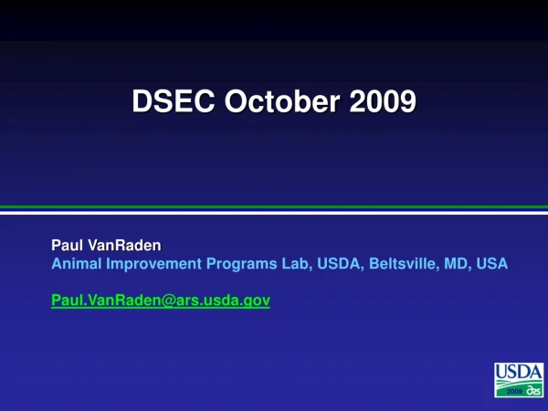 DSEC October 2009